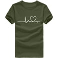 thumbnail image 1 of T-shirt Unisexe Motif Imprimé Mode Décontractée Couleur Unie Manches Courtes, 1 of 9