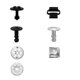 thumbnail image 1 of Juego de 100 clips de montaje, juego de clips para automóvil, 6 tipos de clips de montaje para automóvil, piezas de clip de carrocería de parachoques de nailon, cubierta inferior del motor, protector, 1 of 5