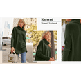 thumbnail image 3 of Women's Oversized Turtleneck Batwing Sleeve Spilt Casual Loose Knit Tunic Pullover Sweater Tops \ Fall Outfits, 3 of 6