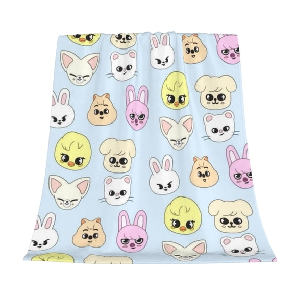 Skzoo Couverture en Flanelle Douillette Légère et Chaude pour Canapé Lit Décoration Maison Cadeau 50x40