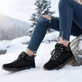 thumbnail image 7 of Ecetana Womens Snow Boots Winter Warm Faux Fur Lined Ankle Boots Waterproof Outdoor Hiking Shoes, 7 of 7