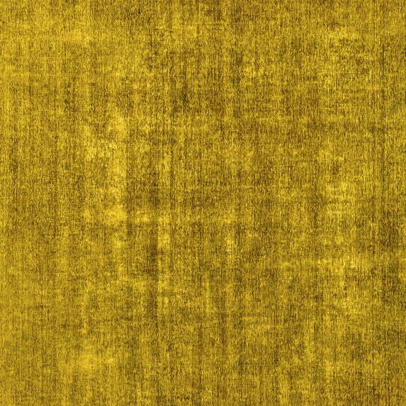 Ahgly Company Indoor Square Abstract Yellow Modern Area Rugs, 3' Square