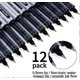 thumbnail image 2 of Liquid Ink Rollerball Pens, 12 Pack 0.5mm Stick Ballpoint Black Gel Pens for Adult Writing Note Taking School & Office Supplies, 2 of 5