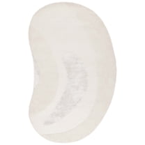 SAFAVIEH Novelty Braxton Solid Area Rug, Ivory/Beige, 6' x 9' Scalloped