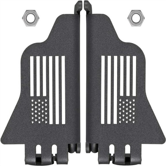 2 PCS Metal Front Door Foot Pegs Rest Pedals for Jeep Wrangler JK JL 2007-2020