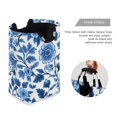 thumbnail image 3 of Yayeee Freestanding Laundry Hamper with Handle Collapsible Large Storage Basket for Clothes, Blue Floral Pattern, 3 of 7