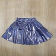 thumbnail image 2 of SXcggal Girls Metallic Skirt 3 Layer Ruffle Skirt Sparkly Shiny Skirt For Party Relaxed Christmas Girls Dress, 2 of 6