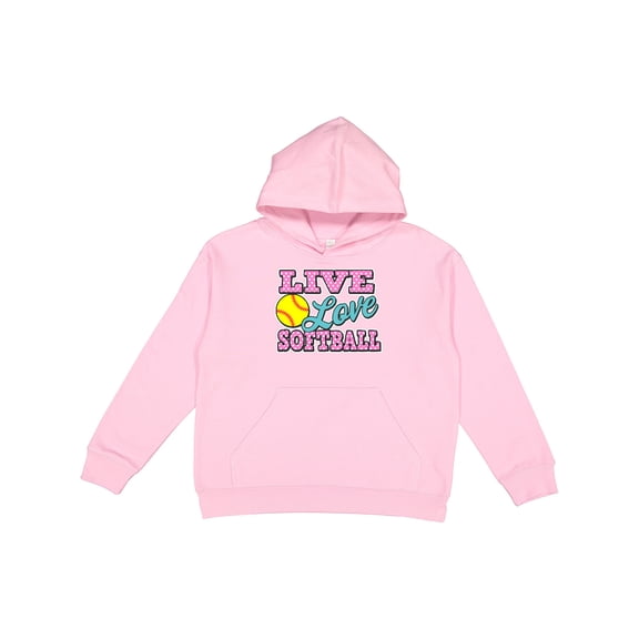 Inktastic Live Love and Softball Youth Hoodie Sweatshirt