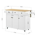 thumbnail image 6 of Homy Casa 56" Rolling Garage Storage Cabinet with Drawers, Doors & Wood Top, Mobile Tool Organizer Workbench, 6 of 8