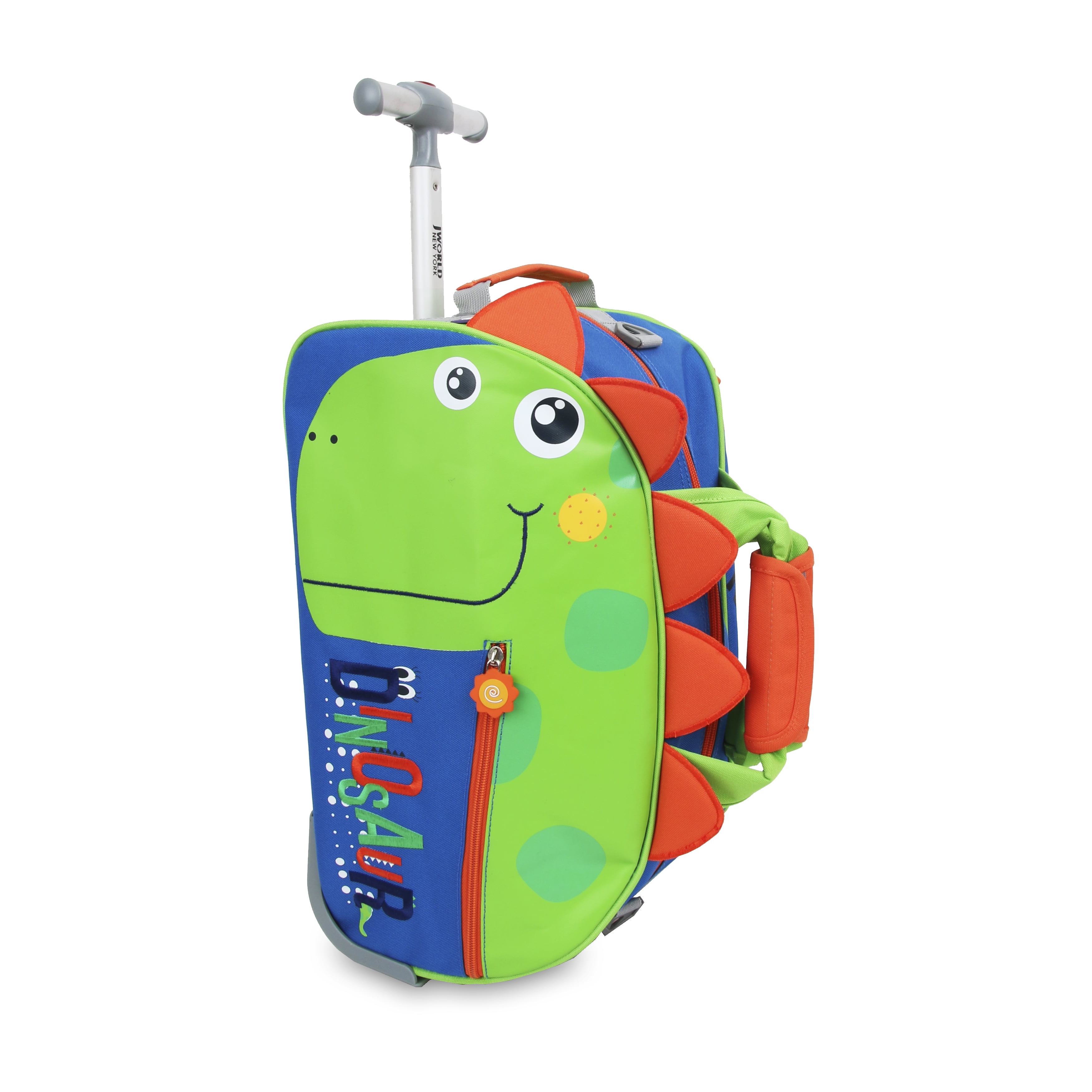 J World Boys Kids travel Duffle Bag with Wheels, Dino III