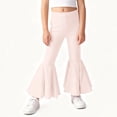 thumbnail image 5 of Girls Wide Leg Pants with Pockets Drawstring Baggy Casual Sweatpants Loose Soft Summer Pant,Breathable 6-12 Months 12-24 Months 2T 3T 4T 5T 6T 7T 8T 9T Children Beige 3-4 Years, 5 of 9