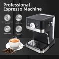 thumbnail image 5 of Espresso Machine 20 Bar, 1.5L Water Tank Pressure Gauge Milk Frother Steam, Stainless Steel Coffee Maker for Espresso, Latte, Mocha, Americano, 1050W, Black, 5 of 8