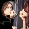 thumbnail image 3 of Wall Mirror , 8-Inch Wall Mounted Makeup Mirror, Double Sided Magnifying Makeup Mirror for Bathroom, 3x/5x/7x/10x Magnification, 360 Degree SwivelNo Light, Extendable Arm, Round ( Color : Golden , Siz, 3 of 7