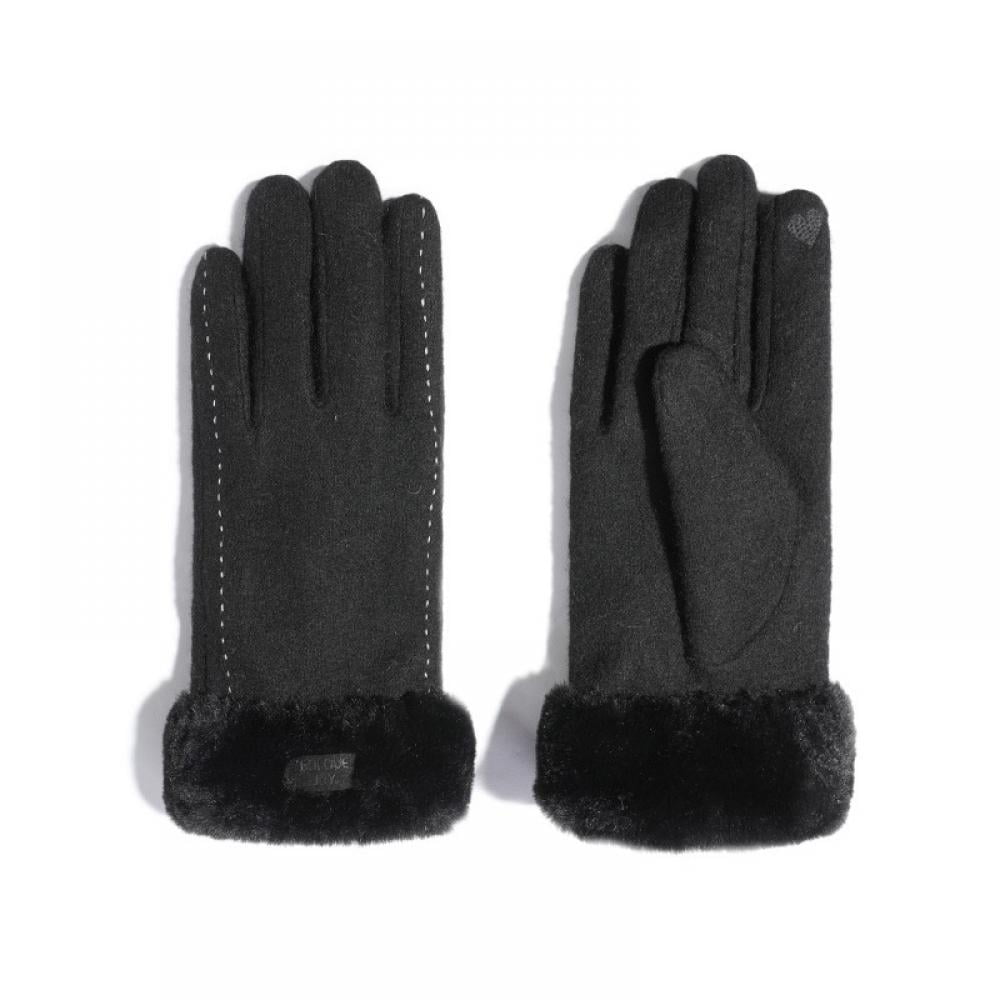 Fleece Lined Windproof Gloves Womens Winter Warm Gloves With Sensitive Touch Screen Texting Fingers