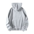 thumbnail image 4 of Boyfriend Blouses Fall Loose Fit Hooded Long Sleeve Dolman One Shoulder Zip Up Butterfly Print Leisure Polyester Hoodies Sweatshirts(Grey,M), 4 of 4