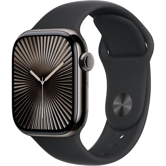 Pre-Owned Restored Apple Watch Series 10 GPS   Cellular 46mm Slate Titanium Case with Black Sport Band - M/L