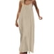thumbnail image 3 of TaTaai Women's Backless Halter Maxi Dress Loose Fit Sleeveless Ankle Length Solid for Lounge Home Wear Casual Summer Daily Soft Gift, 3 of 8
