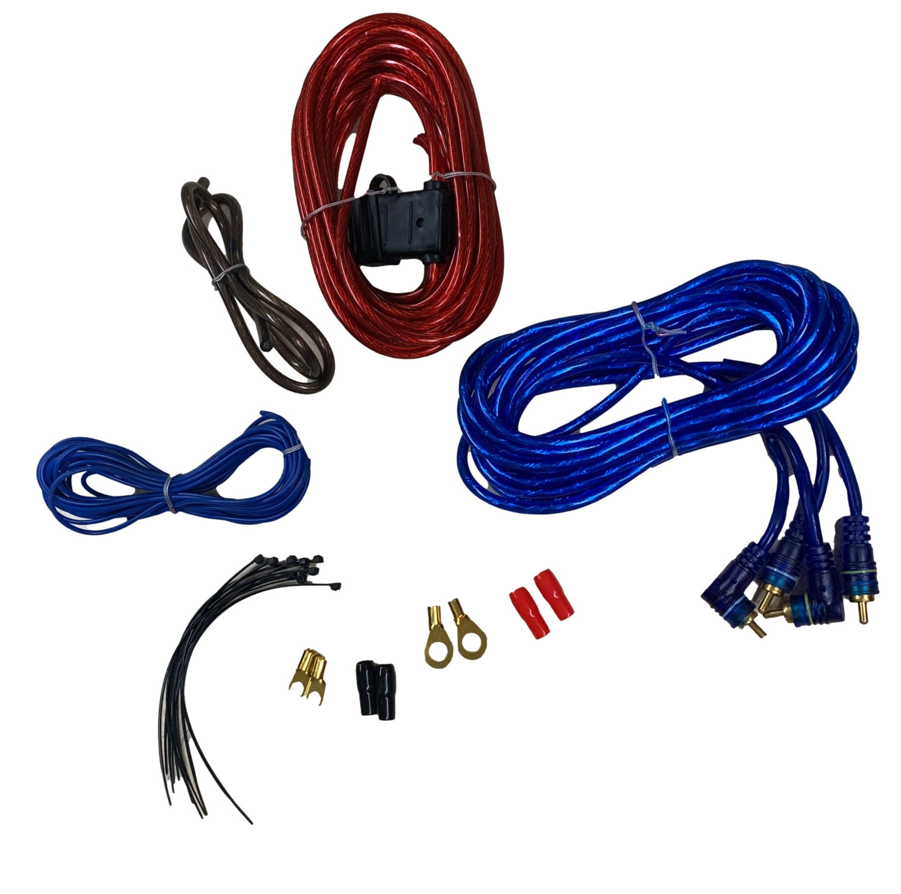 8 Gauge Amp Kit Amplifier Install Wiring Complete 8 Ga Installation Cables 1500W 