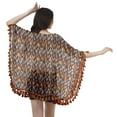 thumbnail image 4 of Moomaya Open Front Printed Shrug Printed Kimono Sleeve Beach Cover Up For Women, 4 of 5