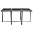 thumbnail image 5 of vidaXL 11 Piece Outdoor Dining Set with Cushions Poly Rattan Grey, 5 of 5