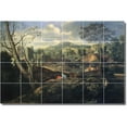 thumbnail image 1 of Ceramic Tile Mural-Nicholas Poussin Landscapes Painting 382. 72" w x 48" h using (24) 12 x 12 ceramic tiles, 1 of 3