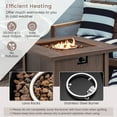 thumbnail image 6 of Costway 32'' Patio Square Fire Pit Table 50,000 BTU Propane Gas Table with Lid & Lava Rocks, 6 of 10