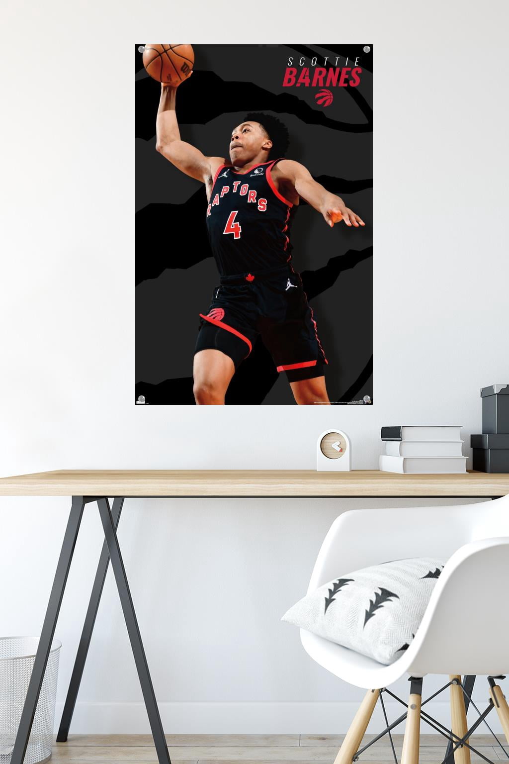 NBA Toronto Raptors - Scottie Barnes 22 Wall Poster with Pushpins, 22.375" x 34"