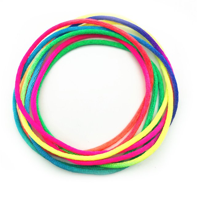 Ounissouiy Cuerda de cuerda recreativa de mano para niños, Color arcoíris, cuerdas de desarrollo educativo, cuerdas de juguete Juguetes Educativos