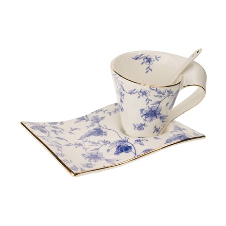 

Blue Flower Cup and Saucer Set