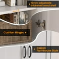 thumbnail image 6 of UPGO 70" Tall Storage Pantry Cabinet, Bathroom Floor Organizer Storage Cabinet with 2 Doors and 6 Adjustable Shelves, Standing Utility Cabinet for Dining Room, Food Storage and Kitchen, White, 6 of 12