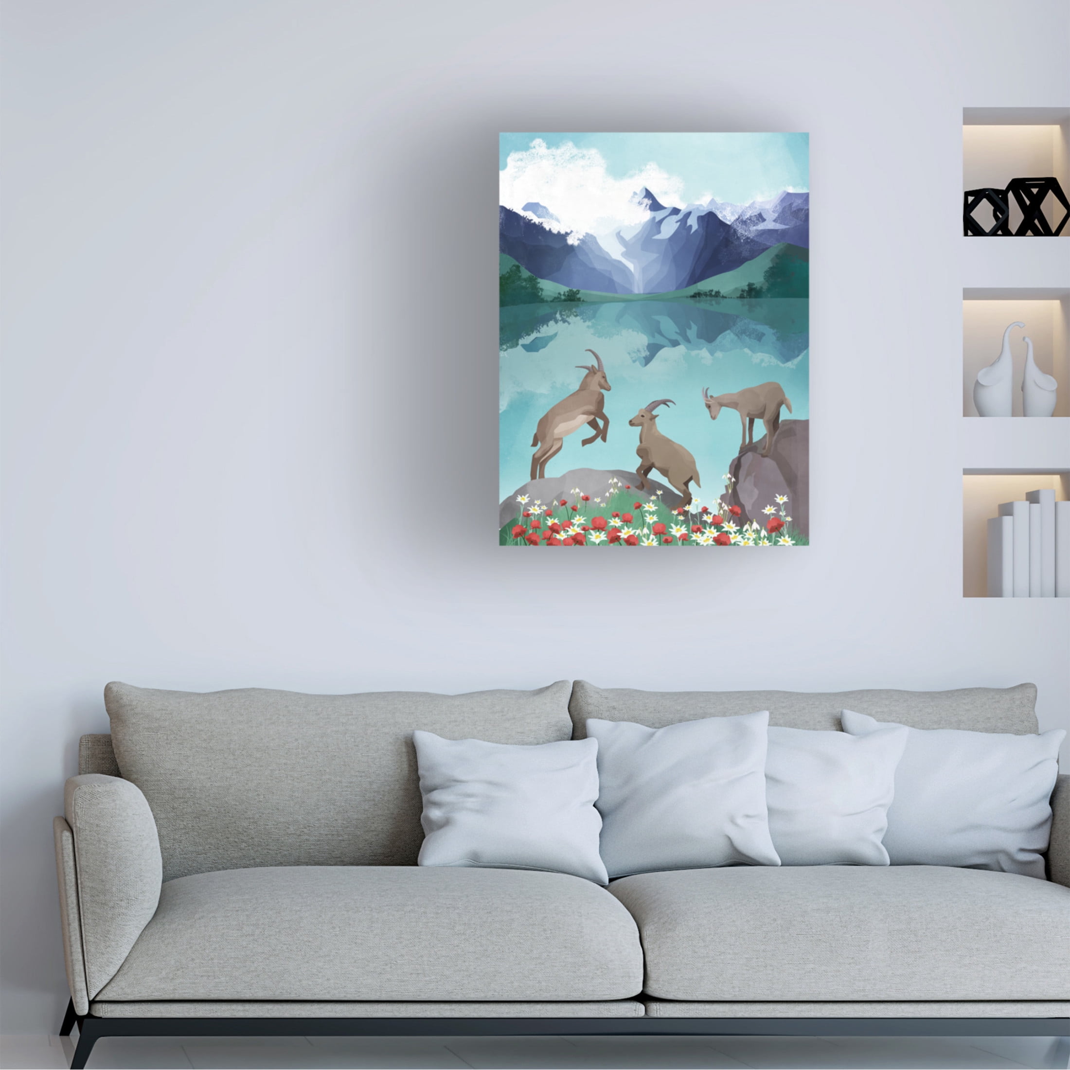 Trademark Fine Art Goed Blauw The Hills Are Alive Canvas Wall Art