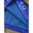 thumbnail image 5 of Manyakai Kids Girls Gymnastics Dance Workout Outfits 2 Piece Metallic Crop Top and Shorts Set Royal Blue 170, 5 of 6