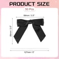 thumbnail image 2 of Satin Ribbon Twist Tie Bows Small Craft Bows for DIY Gift Wrapping Champagne Bottle Wedding Christmas Birthday Decor Black, 2 of 7