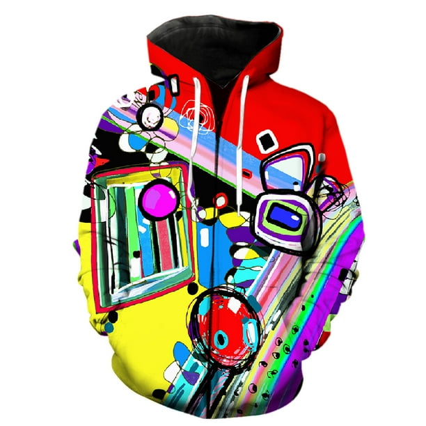 Sudadera con capucha y cremallera para hombre con grafiti de arte abstracto, primavera 2024, gran oferta, camisetas con estampado 3D, estilo Harajuku, chaquetas con capucha y manga larga, divertidas.