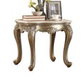 thumbnail image 6 of Benzara Wooden End Table With Marble Top, Gold, 6 of 9