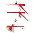 thumbnail image 3 of Scienceny Clip de prueba de repuesto, aislador de mano, profesional, enchufe de 4mm, sonda de prueba rápida antiflaming, accesorios de herramienta Medidores de medidas dimensionales Rojo Scienceny TO010652-01, 3 of 6