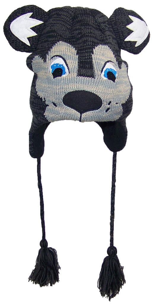 CHILD D&Y CRITTER KINGDOME ANIMAL HAT 2-12 YEARS KNIT TRAPPER HAT