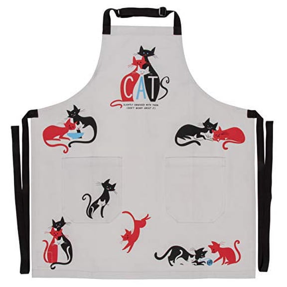 Cats Apron ~ Chef-Quality, 100% Heavy Cotton Twill, E-Z Adjust Neck Strap