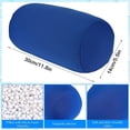 thumbnail image 4 of Micro Mini Microbead Back Cushion Roll Throw Pillow Travel Home Sleep Neck Support Comfortable Blue, 4 of 7