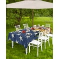 thumbnail image 4 of nqOlkjepod Sunflower 4th of July Outdoor Tablecloth with Umbrella Hole & Zipper, Blue Star Independence Day Rectangle Table Cover 60x120 Inch, Dining Waterproof Table Cloth Protector for Patio/Party, 4 of 7