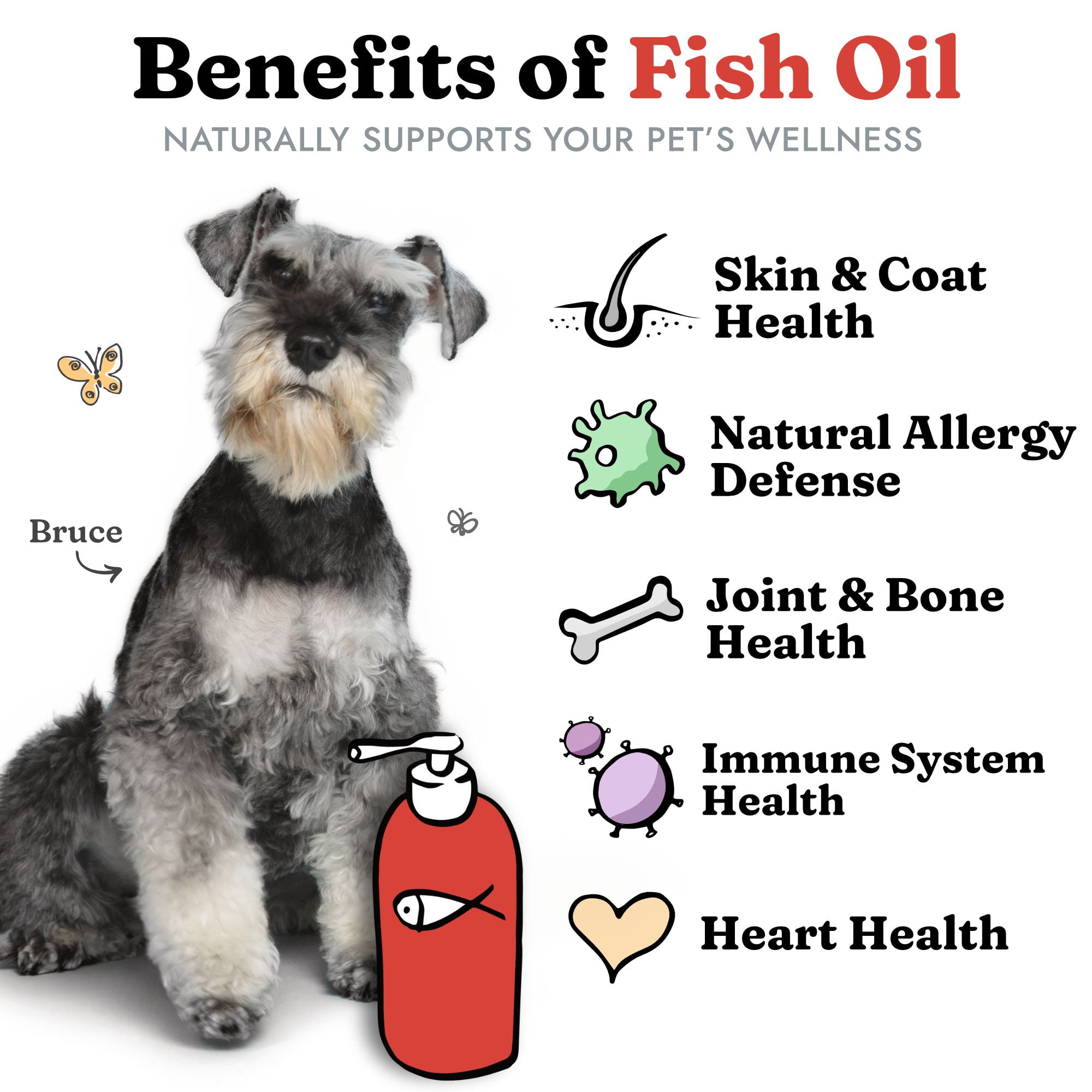 Vital Pet Life Fish Oil for Dogs & Cats for Skin, Coat & Joint Support, Omega 3 Salmon & Pollock Oil, 64 oz