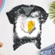 thumbnail image 4 of Fiudx Liquidación de Ofertas Flash Blusa Holgada de Manga Corta con Cuello En V Informal Estampada a La Moda para Mujer, 4 of 5