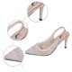 thumbnail image 5 of Bmisegm Women Sandals New Pattern Simple Solid Color Mesh Breathable Fashion Pointed Toe Thin Heel High Heels Sandals Women Summer White 7, 5 of 9