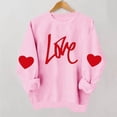 thumbnail image 2 of JoliSweat Valentines Sweatshirts for Women Heart Sweater Crewneck Long Sleeve Shirts Valentine Outfits Love Theme Graphic L, 2 of 3