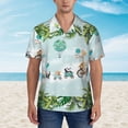 thumbnail image 4 of Lsque Animals Riding Across The Sky pattern Hawaiian Shirt for Men, Unisex Summer Beach Casual Short Sleeve Button Down Shirts-Large, 4 of 9