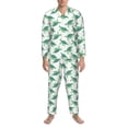 thumbnail image 3 of Uemuo Sea Turtle Pattern 2-Piece Loungewear Set - Men’s Soft Sleepwear, Cozy Winter PJs, Comfy Sleep Set-Small, 3 of 7
