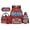 Fire Truck, variant on Yspwyqan 4 Piece Boys Backpack Set, 17" Large Baseball Dark Blue Ice Cream Drip Kids Backpack Set with Lunch Bag, Pencil Case and Water Bottle Bag, for Boys Ages 8-15 Elementary School