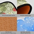 thumbnail image 2 of Red Strawberry Kitchen Mats Anti Fatigue 2 Pieces, Ultra Absorbent Strawberries and Ladybirds Kitchen Rugs Set of 2 Washable, Large Cushioned Non Slip Kitchen Mats for Standing, Green, 2 of 6