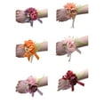 thumbnail image 5 of Wedding Wrist Flower Artificial Peony Dahlia Bridal Bridesmaid Silk Cloth Imitation Flower Wrist Flower, 5 of 11