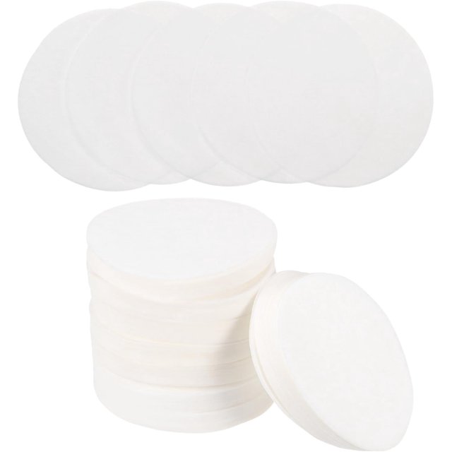 uxcell 400 Count 2.3" Round Coffee Filters, Disposable Paper Percolator Coffee Filters Natural Unbleached Wood Fiber,Suitable for Pour Over Coffee Filter Drip Coffee Maker White